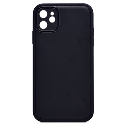 Чехол-накладка - PC084 экокожа для "Apple iPhone 11" (black) (219647)