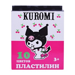 Пластилин 10 цветов "Kuromi" 200 гр, стека пластиковая, картонная упаковка с европодвесом