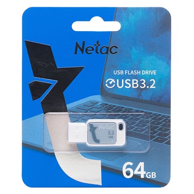 Флэш накопитель USB 64 Гб Netac UA31 3.2 (blue)