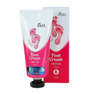 Ekel Крем для ног успокаивающий с экстрактом розы - Foot cream rose, 100г