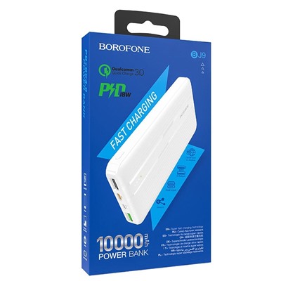 Внешний аккумулятор Borofone BJ9 10 000mAh Micro USB/USB Type-C (white)