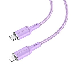 Кабель Type-C - Apple lightning Borofone BX90 PD 20W 100см 3A  (purple)