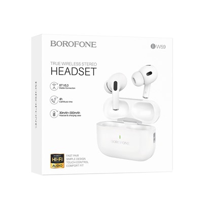 Беспроводные Bluetooth-наушники Borofone TWS BW59 APods Pro2 (white)