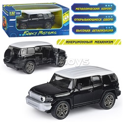 Чёрная инерционная машинка Внедорожник  die-cast,1:32, открывающиеся двери