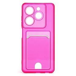 Чехол-накладка - SC276 с картхолдером для "TECNO Spark 20C" (pink) (231658)