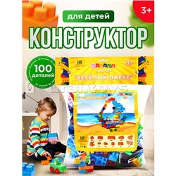 Игрушка-конструктор детский, набор "Весёлый Парус", 100 деталей