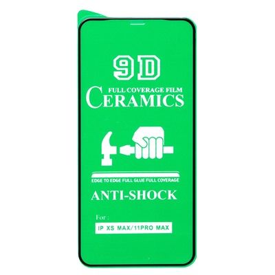 Защитное стекло Full Screen - 2,5D Ceramics для "Apple iPhone XS Max/iPhone 11 Pro Max" (тех. уп) (black)