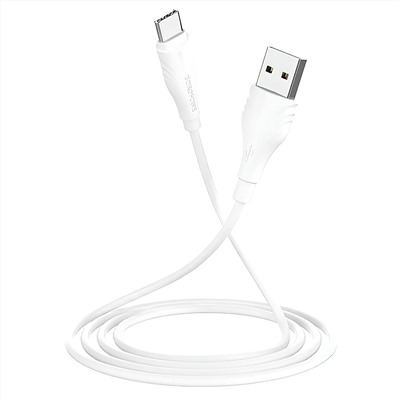 Кабель USB - Type-C Borofone BX18 (повр. уп)  200см 3A  (white)