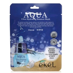 Ekel Маска для лица тканевая ультраувлажняющая - Essence mask aqua, 25г