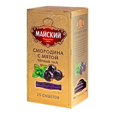 Майский. Смородина с Мятой карт.пачка, 25 пак.