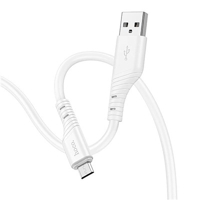 Кабель USB - micro USB Hoco X97 Crystal  100см 2,4A  (white)