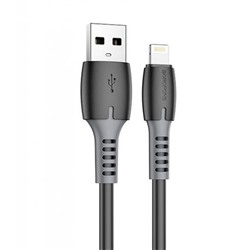 Кабель USB - Apple lightning Borofone BX62 (повр. уп)  100см 2,4A  (black)