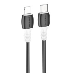 Кабель Type-C - Apple lightning Borofone BX84 PD 20W 100см 3A  (black)