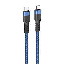 Кабель Type-C - Type-C Hoco U110 PD 60W 120см 3A  (blue)