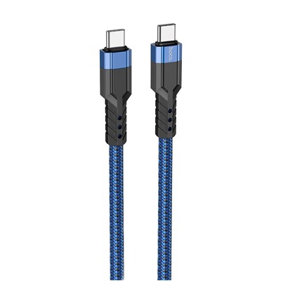 Кабель Type-C - Type-C Hoco U110 PD 60W 120см 3A  (blue)