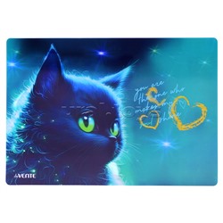 Покрытие настольное для лепки 3D "Black Cat" 33x23 см, пластиковое 600 мкм, с цветным рисунком, в пластиковом пакете