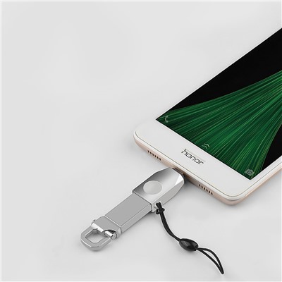 Адаптер Hoco OTG UA10 microUSB/USB (pearl nickel)