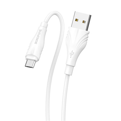 Кабель USB - micro USB Borofone BX18  100см 2,4A  (white)