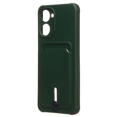 Чехол-накладка - SC304 с картхолдером для "OPPO realme 10 4G" (dark green)