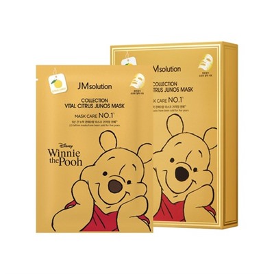 JMsolution Маска тканевая для лица с юдзу – Disney collection vital citrus junos mask, 30мл