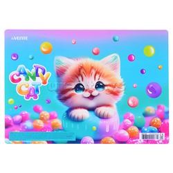 Покрытие настольное для лепки "Candy Cat" 33x23 см, пластиковое 600 мкм, с цветным рисунком