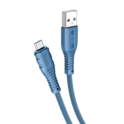 Кабель USB - micro USB Hoco X67 (silicone) (повр.уп)   2,4A  (blue)