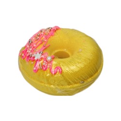 DUSHA Бомбочка для ванны "Сахарный кумкват" пончик желтый с кондитерской посыпкой, 180г