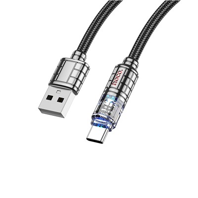 Кабель USB - Type-C Hoco U122  120см 3A  (black)