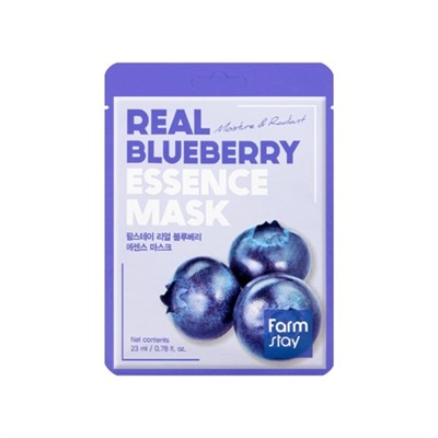 FarmStay Маска тканевая для лица с черникой - Real blueberry essence mask, 23мл