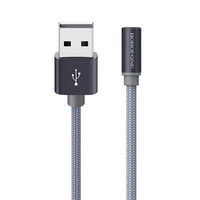 Кабель USB - Apple lightning Borofone BX26 Express  100см 2,4A  (gray)