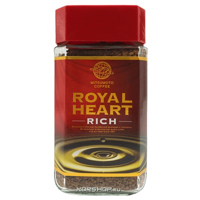 Растворимый кофе Royal Heart Rich Mitsumoto Coffee (MMC), Япония, 100 г Акция