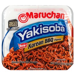 Лапша б/п со вкусом корейского барбекю Yakisoba Maruchan, США, 116,9 г Акция