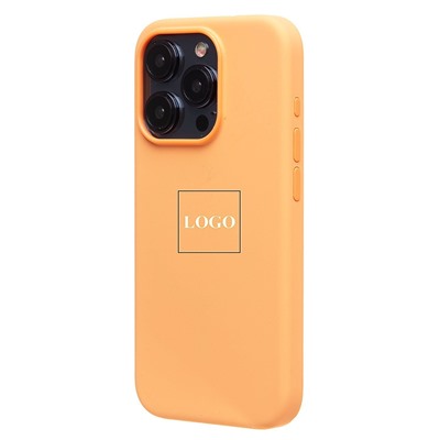 Чехол-накладка ORG Silicone Case SafeMag с анимацией для "Apple iPhone 15 Pro" (orange sorbet)