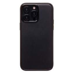 Чехол-накладка - PC084 экокожа для "Apple iPhone 14 Pro Max" (black) (219682)