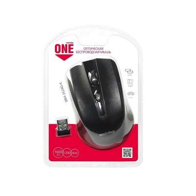 Мышь оптическая беспроводная Smart Buy SBM-352AG-K ONE (black)