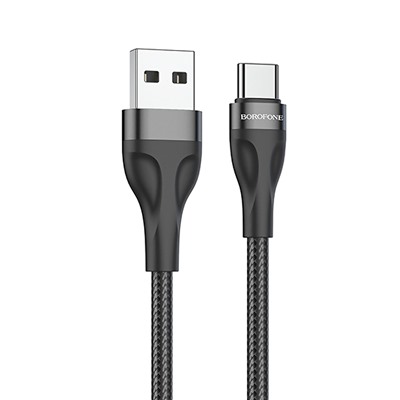 Кабель USB - Type-C Borofone BX61 (повр. уп)  100см 3A  (black)