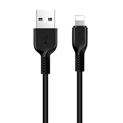 Кабель USB - Apple lightning Hoco X20 Snowy Spirit (повр. уп)  100см 2,4A  (black)