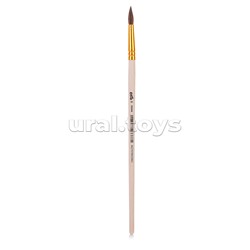 Кисть живописная "Cosmo" пони № 06 круглая, индивидуальная маркировка, деревянная ручка