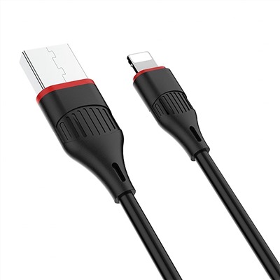 Кабель USB - Apple lightning Borofone BX17 (повр. уп)  100см 2,4A  (black)