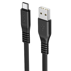 Кабель USB - Type-C Borofone BX25 Powerful (повр. уп)  100см 3A  (black)