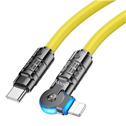 Кабель Type-C - Apple lightning Hoco U118 Triumph PD 27W 120см 3A  (yellow)