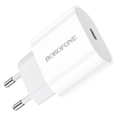 Адаптер Сетевой Borofone BA61A Origin Type-C 2,1A/10W (white)