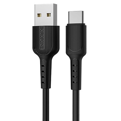 Кабель USB - Type-C Borofone BX16 Easy (повр. уп)  100см 3A  (black)