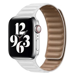 Ремешок - ApW31 Apple Watch 42/44/45мм экокожа на магните (white)