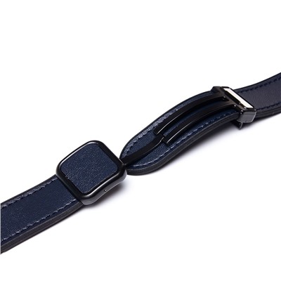 Ремешок - ApW38 Square buckle Apple Watch 42/44/45/49мм экокожа (deep blue)