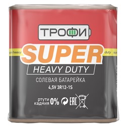 Батарейка (квадрат) Трофи 3R12 SUPER HEAVY DUTY (1) (10/100)