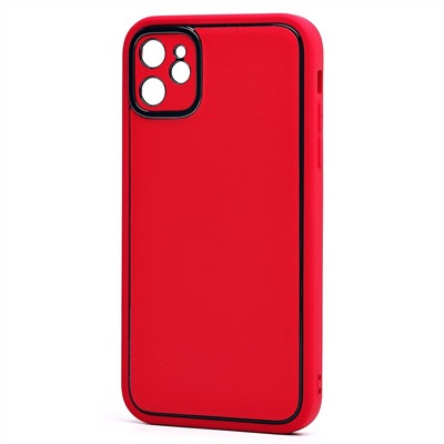 Чехол-накладка - PC084 экокожа для "Apple iPhone 11" (red) (219651)