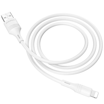 Кабель USB - Apple lightning Borofone BX43 CoolJoy (повр. уп)  100см 2,4A  (white)