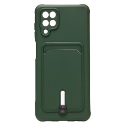 Чехол-накладка - SC304 с картхолдером для "Samsung SM-A125 Galaxy A12" (dark green) (208708)