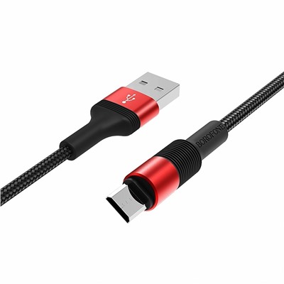 Кабель USB - micro USB Borofone BX21 Outstanding  100см 2,4A  (red)